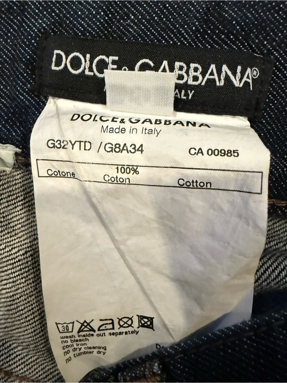 Dolce And Gabbana D&G 14 Classic Metal DG Plaque Pants Size 34x29 Y2k - Picture 4 of 9